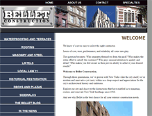 Tablet Screenshot of belletconstruction.com